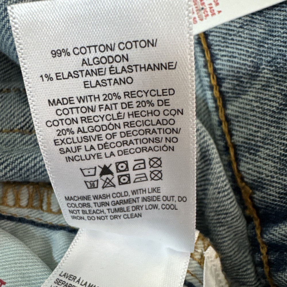 Lucky Brand 181 Relaxed Straight Leg Jeans Light Wash Blue Denim Flex Fit 40x32 - Picture 7 of 7